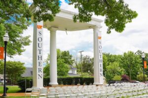 A view of the UT Southern columns