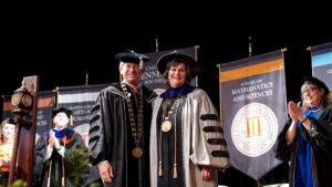 Dr. Arnold Investiture, also pictured President Randy Boyd